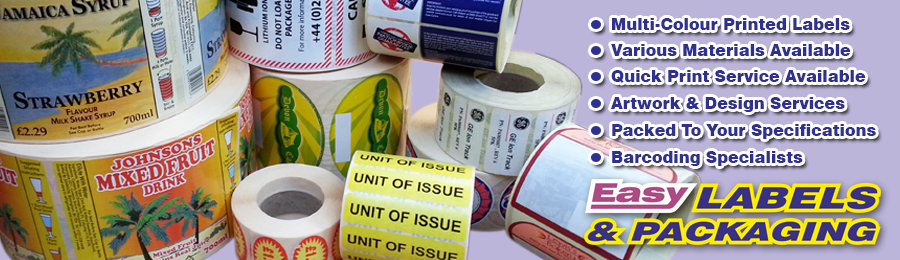 Single and multi coloured printed labels